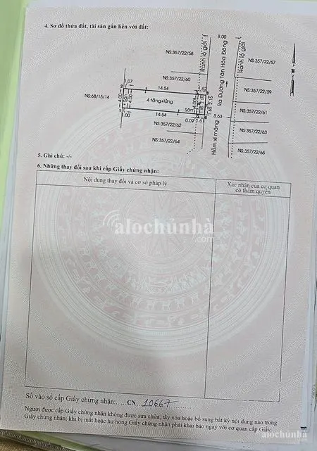 Bán Nhà số 357/22/60A Đường Tân Hòa Đông, Phường Bình Trị Đông, Quận Bình Tân